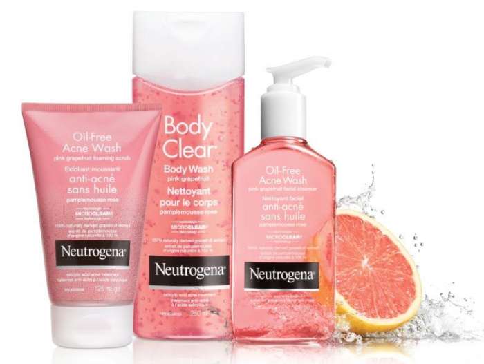 غسول نيتروجينا الوردي Neutrogena Oil-Free Acne Wash Pink Grapefruit Facial Cleanser